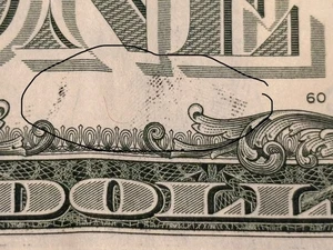 Wet Ink Transfer Error, 2021 $1 Federal Reserve Note,Front/Back(Refer To Photos) - Picture 1 of 5