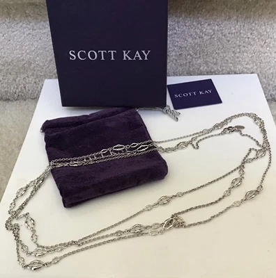 SCOTT KAY Sterling Silver Bolo Link 72" Chain Necklace - Image 1 of 3