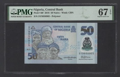 Nigeria 50 Naira 2016 P40f Uncirculated Grade 67 - Image 1 of 2