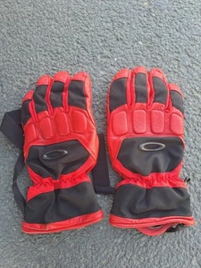 Oakley Handschuhe Schwarz Gore Tex Isoliert Größe M Leder Biker Ski - Bild 1 von 8