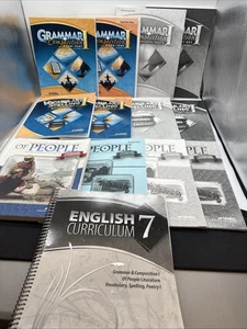 Abeka Grade 7 Grammar I, Of People Literature, Vocabulary Student & Teacher Set - Picture 1 of 24