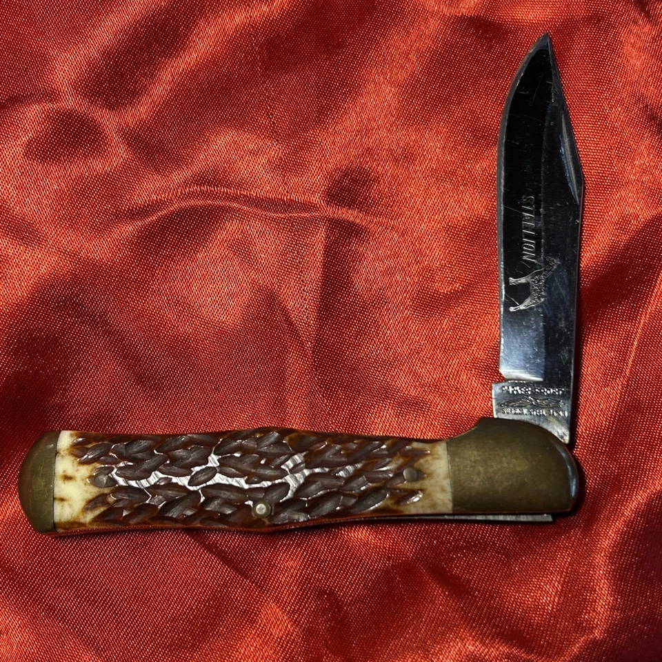 Vintage Parker Frost Japan Knife 3-7/8" Closed Jigged Bone Stallion MINT - Image 1 of 4