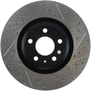 StopTech 127.33138L Front Left Drilled Brake Rotor for 12-19 Audi A6 / 12-17 S5 - Picture 1 of 14