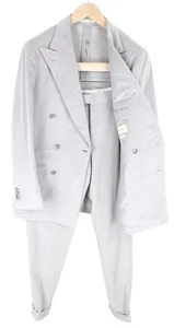 SUITSUPPLY Havana Herren UK38R Slim Grau Baumwolle Kaschmir Zegna Cord 2tlg Anzug - Bild 1 von 19