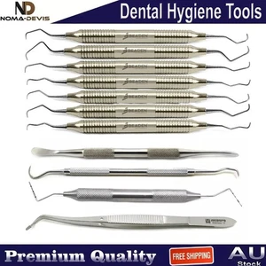 Dental Hygiene Periodontal Gracey Curette Diagnostic Probe Anatomical Forceps CE - Picture 1 of 6