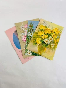 Vintage 1960s best wishes get well cards Lot of 4 UNUSED greetings in good condi - Bild 1 von 6
