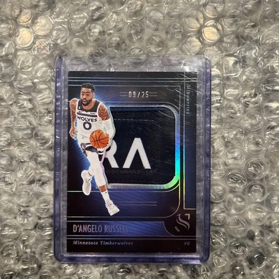 D’Angelo Russell #/25 Holo Silver Game Worn Used Patch 2024-25 Panini Silhouette - Image 1 of 4