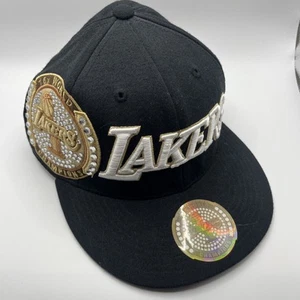 Los Angeles Lakers Adidas Black 16x World Champions Hat Cap S/M RARE - Picture 1 of 11