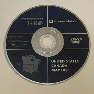 GM Cadillac Navigation Map Disc Part Number 25847541U 86271-70V851 Update - Image 1 of 4