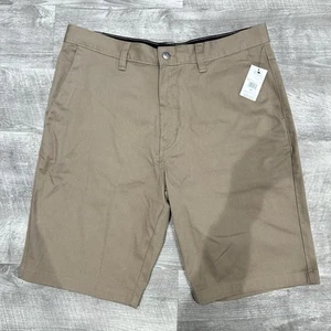 Volcom Vmonty 22" Shorts Herren 36 Stretch Chino Khaki Beige Neu Baumwollmischung Logo - Bild 1 von 17