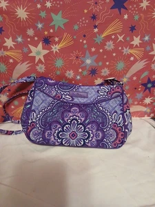 Vera Bradley lila Blumen Umhängetasche Handtasche neu mit Etikett Einzelhandel $ 34 - Bild 1 von 7
