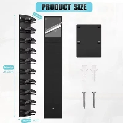 1 pieza Organizador de Sombreros Montado en la Pared - 10 Rejillas Ahorro de Espacio Percha para Sombreros - NUEVO Foto 1 de 4