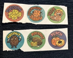 Vintage 1980’s 1” Scratch N Sniff Sticker. 6 davon. Matte Oberfläche - Bild 1 von 1