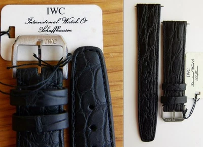 IWC 19mm Lederarmband Band mit Edelstahlschließe. N.O.S. - Bild 1 von 4