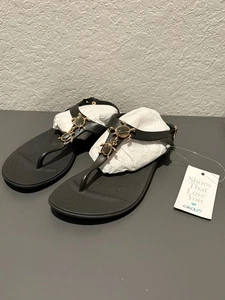 Sandalias negras Oka-B para mujer talla 7 nuevas con etiquetas - chanclas adornadas con tortugas - Imagen 1 de 8