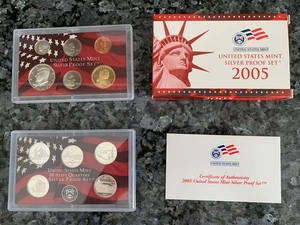 2005 Silver Proof Set U.S. Mint Original Government Packaging OGP COA - Picture 1 of 8