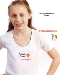 3 mezza manica caldo cotone giro  LEABLE da bimbo bimba bianco 208 236 - Foto 1 di 2