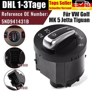 Lichtsensor Auto Scheinwerferschalter #5ND941431B Für VW Golf MK 5 Jetta Tiguan - Bild 1 von 24