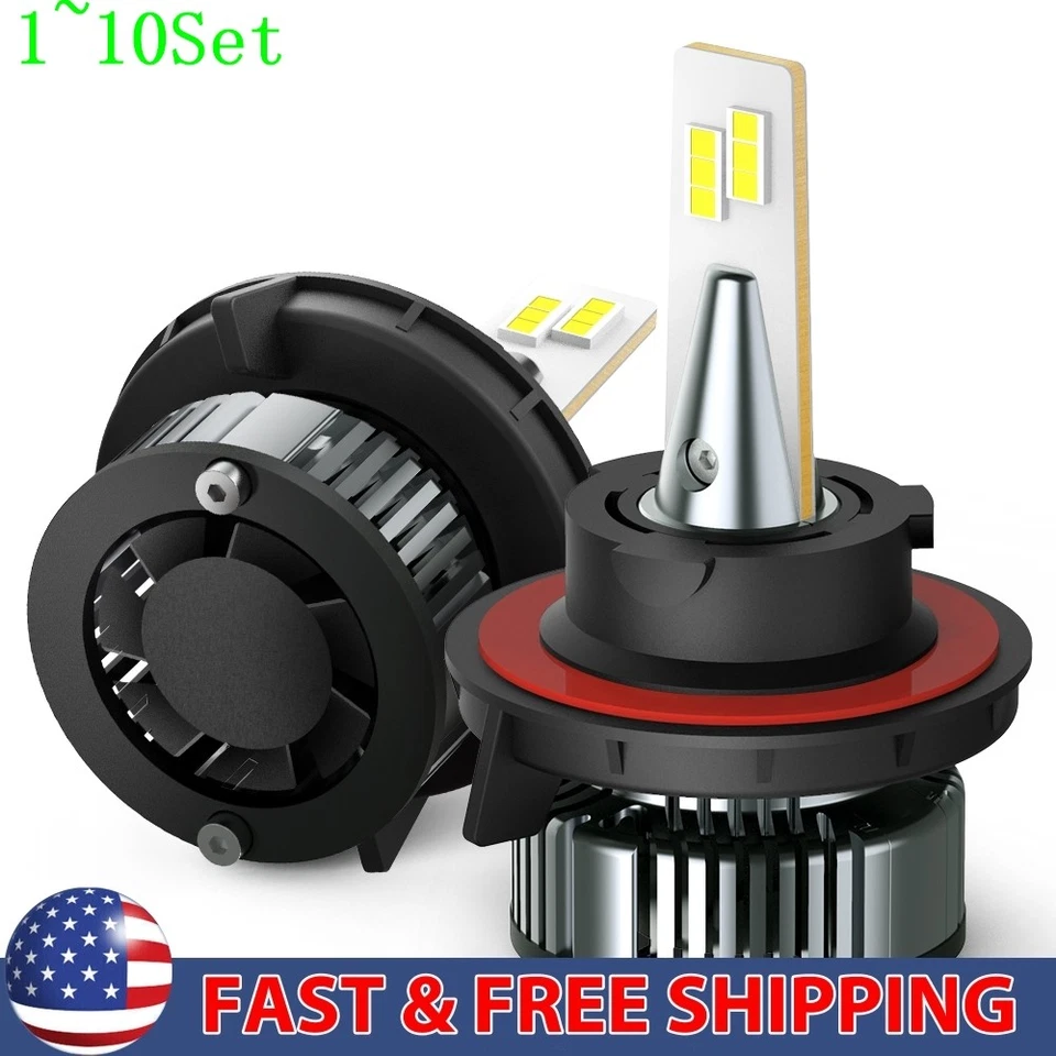 for Dodge Challenger Headlight Bulb LED 2009-2014 9008 H13 Low High Beam 1-10Set - Image 1 of 4