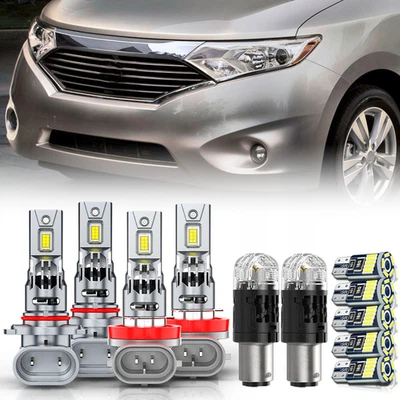For Nissan Quest 2012-17 LED Headlight Hi/Lo Turn Signal Side Marker Light Bulbs - Image 1 of 4