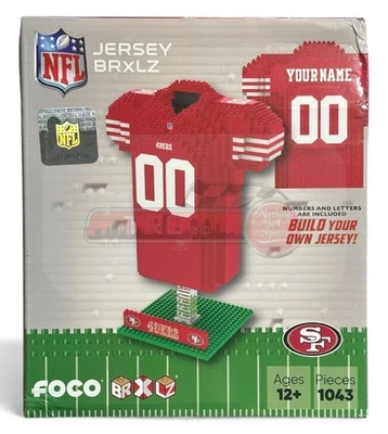 Conjunto de bloques de construcción 3D de camiseta de los San Francisco 49ers NFL BRXLZ Foto 1 de 4