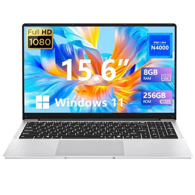 Ecobook 15,6" Laptop Notebook Intel Celeron N4000 8GB RAM 256GB SSD Win 11 Pro - Imagen 1 de 3