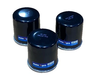Filtro de aceite MotoPro MP-303 negro para Kawasaki/Honda/Yamaha/Victory (paquete de 3) Foto 1 de 4