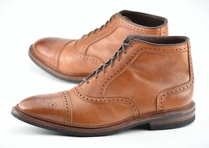 PRECIO DE VENTA SUGERIDO POR EL FABRICANTE $495 USADAS 3x con ÁRBOLES DE CAJA | BOTAS DE NOGAL ALLEN EDMONDS 10.5D HAMILTON - Imagen 1 de 14