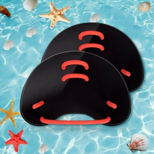 Silikon Schwimmen Finger Flossen Profi für Erwachsene Kinder (schwarz) UK - Bild 1 von 8