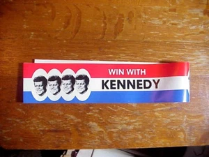 JOHN F. KENNEDY JFK Win With Kennedy 1960 CAMPAIGN HATBAND unbenutzt - Bild 1 von 2