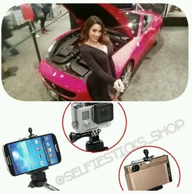 2 Selfiestick Pro Bluetooth Extendable Monopod for Iphone GoPro & Android phones - Image 1 of 4