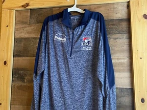 Milton Eagles Football Long Sleeve Adult Large Georgia Dri-Fit 1/4 Zip Shirt Men - Picture 1 of 7