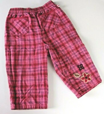 Oshkosh Artículo Genuino Niñas 12 Meses Rosa Cuadros Diseño de Apliques de Flores Foto 1 de 4