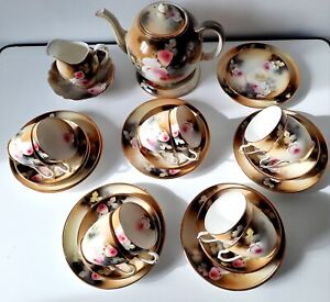 Bridgwood England - Dixonian Rose 36 Piece China Tea Service - Afternoon Tea