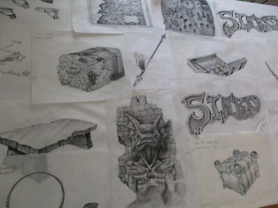 COLLECTION DRAWINGS ILLUSTRATION ANIMATION ART CREATURES SINBAD COMIC ART TRUNK - Image 1 of 4