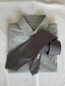 CHRISTIAN DIOR VINTAGE BLAUE KRAWATTE MIT GEOMETRISCHEM LOGO 100 % SEIDE HERGESTELLT IN FRANKREICH - Bild 1 von 4