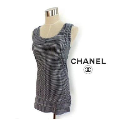 Traje de baño de una pieza CHANEL negro x blanco talla 34 para mujer sin usar de Japón Foto 1 de 3