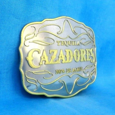 Cazadores Tequila Promo Belt Buckle Large Silver Gold Tone Metal Vtg 90s .BMW463 - Image 1 of 4