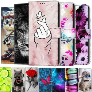 Flower Lion Cat Wallet Phone Case For Samsung S25 Edge S24 FE S23 Ultra S21 FE - Picture 1 of 32