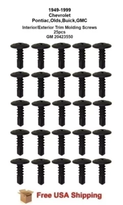 For 1961-64 Corvair Truck Interior/Exterior Trim ,Dash ,Trunk, Hood Screws 25pcs - Image 1 of 3