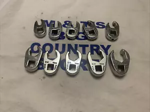 SK Tools 3/8" Drive 10pc Metric Flare Nut Crowfoot Wrench Set 9-19mm - no 17mm - Picture 1 of 7