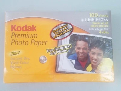 Papel Fotográfico Kodak Premium 4” x 6” Acabado Brillante 100 Hojas NUEVO Sellado Foto 1 de 4