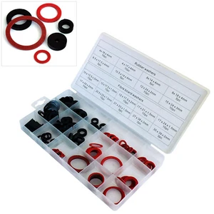 Sealing Washer Set 141pc Assorted Rubber & Fibre Washers in Case O Ring Seals - Picture 1 of 7