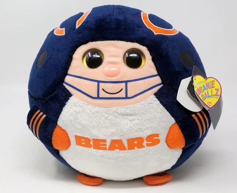 Ty Beanie Ballz Chicago Bears Plush 8" NFL Football Player Ball W Tags Cover