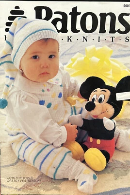 Patons Baby Knitting Book 10 Summer Winter Patterns 3 Ply Baby Wool Feathersoft - Image 1 of 3
