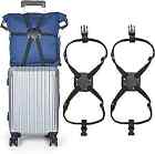  Luggage Straps Bungees,Adjustable Suitcase Carry on Bag Handle 2 Pack Black
