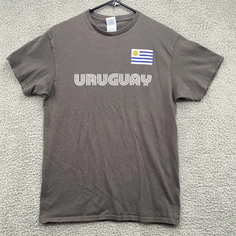 Uruguay Short Sleeve Shirt Pro Delta Adult Size Medium Gray Mens Cover