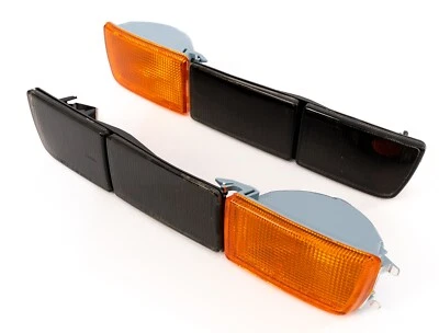 Für VW Golf 3 Vento Blinker Orange Lange Blenden Schwarz Stoßstangenblinker - Bild 1 von 4