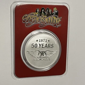 Aerosmith 50 Jahre Jubiläum Rockband Münze 1 Feinunzen 0,999 Feinsilber rund - Bild 1 von 8