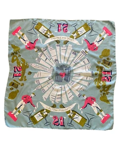 Vintage Tammis Keefe "Jack and Charlie's 21 Club" Silk Scarf - Signed, Number 4 - Picture 1 of 12